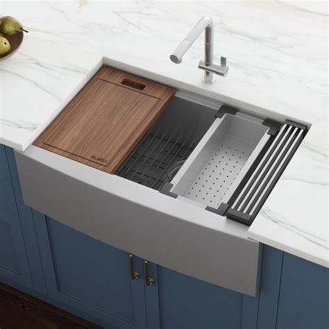 stainless farmhouse sink drop in